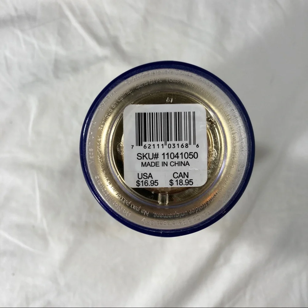 Starbucks Gold/Green Dot Acrylic Insulated Tumbler Travel Cup - Picture 5 of 6